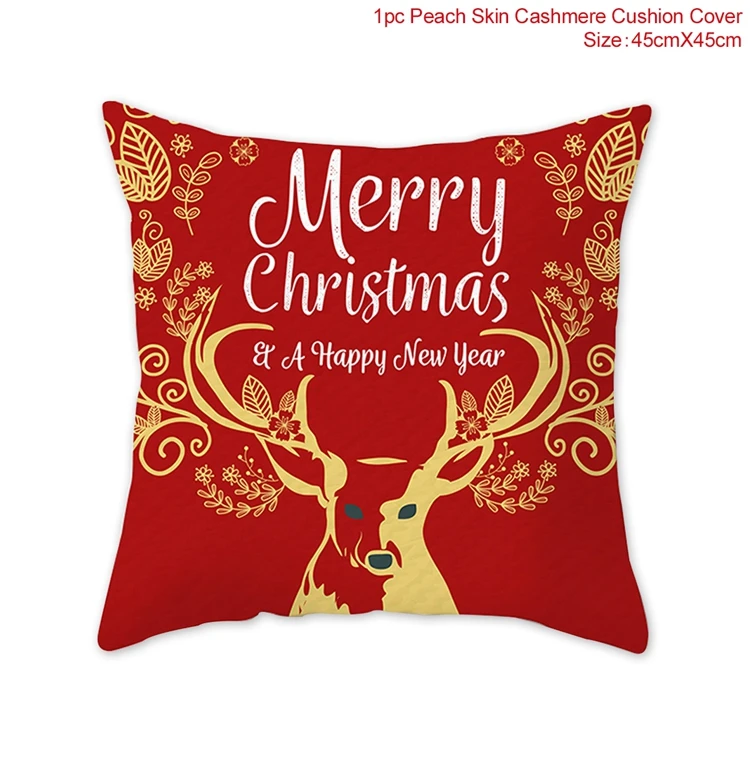 45*45 см наволочка для подушки с рождеством, Декор для дома, подарок, Рождественский Декор, Navidad, товары на Рождество, Год - Цвет: Red 7