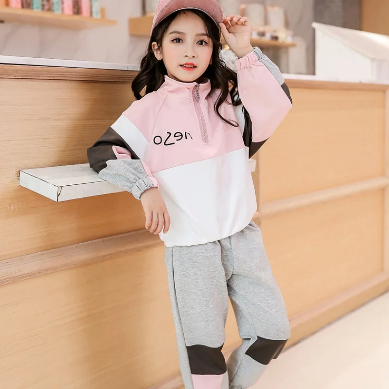 

Girls Sport Clothing Sets 2 Pcs New Design Teen Girls Sport Set Student Tracksuit 6 8 10 14 years 2019 Autumn Kids Clothing