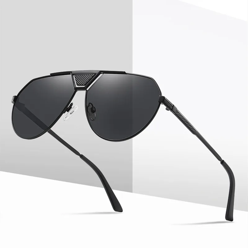 

The New Metal Polarized Sunglasses Are Simple And Fashionable To Show The Charm Of Sportsmen Men's Hollow Retro Trendy Glasses