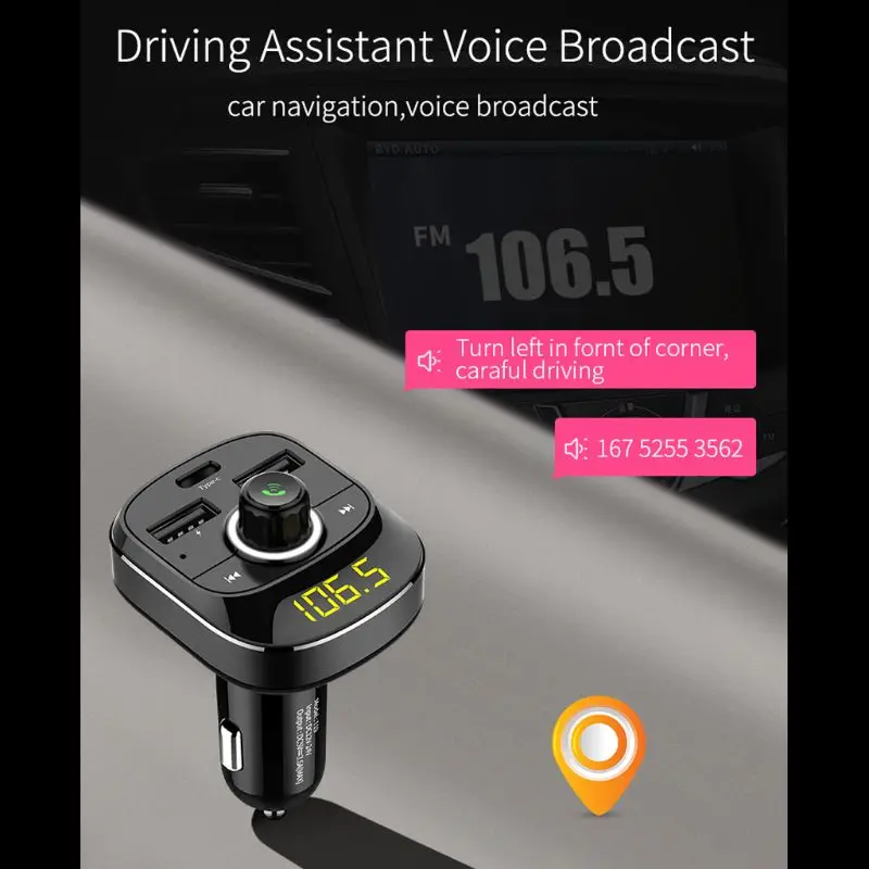 Автомобильный Bluetooth fm-передатчик MP3-плеер Hands Free аудио авто аксессуары