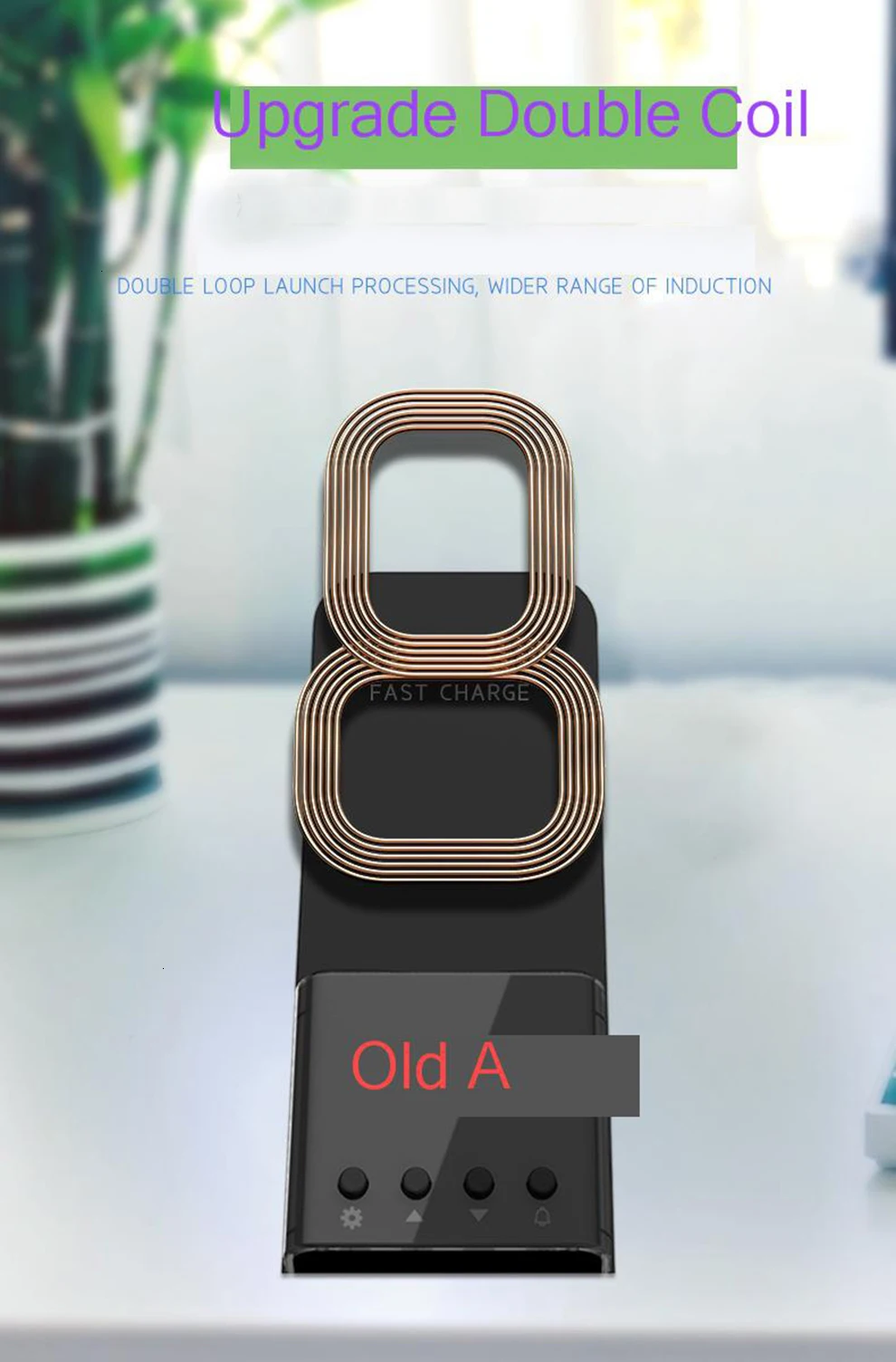 Vogek 10 Вт Быстрое беспроводное зарядное устройство для iPhone 11 XS type-C Qi зарядная подставка с сигнализацией часы Вертикальная Беспроводная зарядная станция