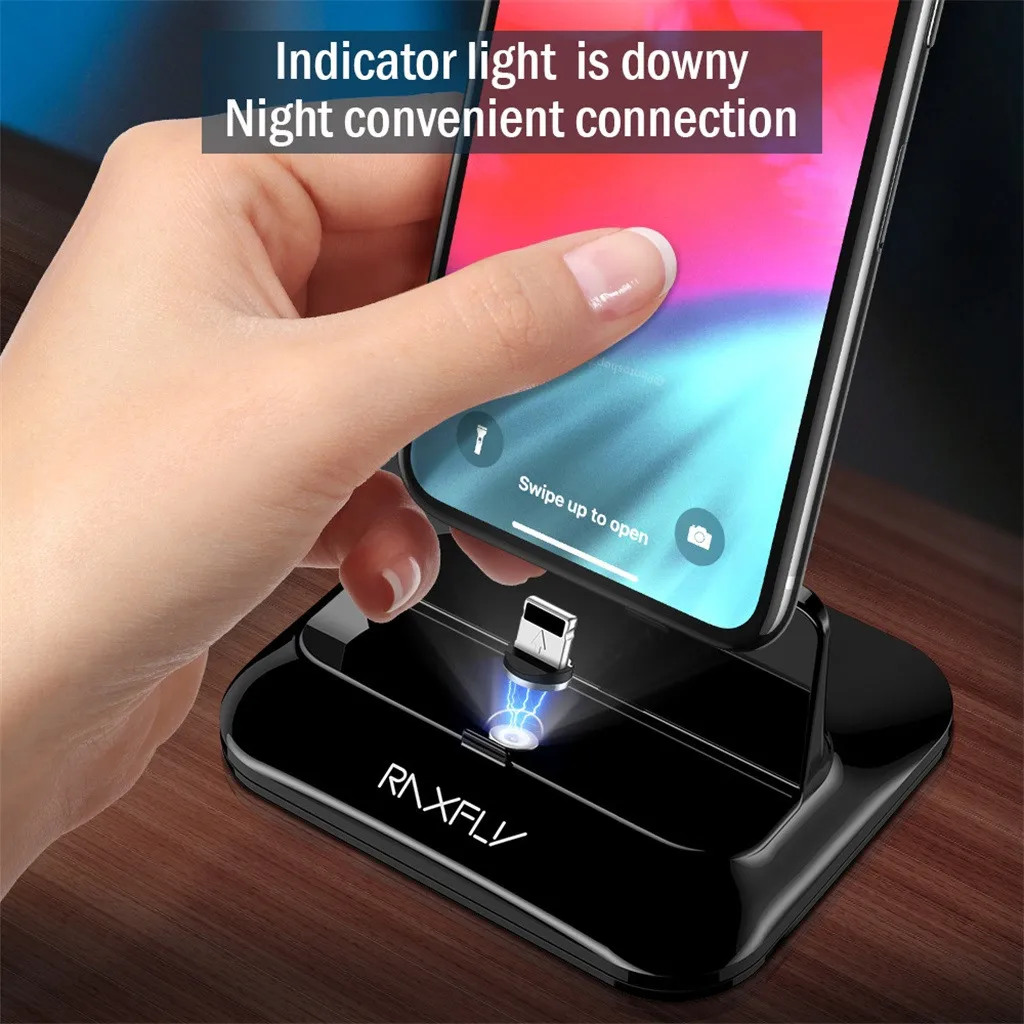 Usb type-C Магнитная подставка Зарядное устройство Док-станция Подставка для подзарядки синхронизирующая док-станция Держатель беспроводного зарядного устройства для SAMSUNG S10 для iPhone X 8 7 6