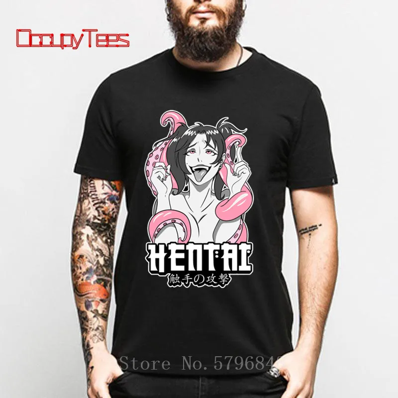 Ahegao забавная футболка для мужчин с лиловым Аниме подарок девочки хентай отаку