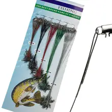 100 шт. 33lb рыболовная леска стальной проволоки лидер с Вертлюгами оснастки 100 шт. 13 см до 25 см Анти-наживка рыболовная проволока снасти поводок