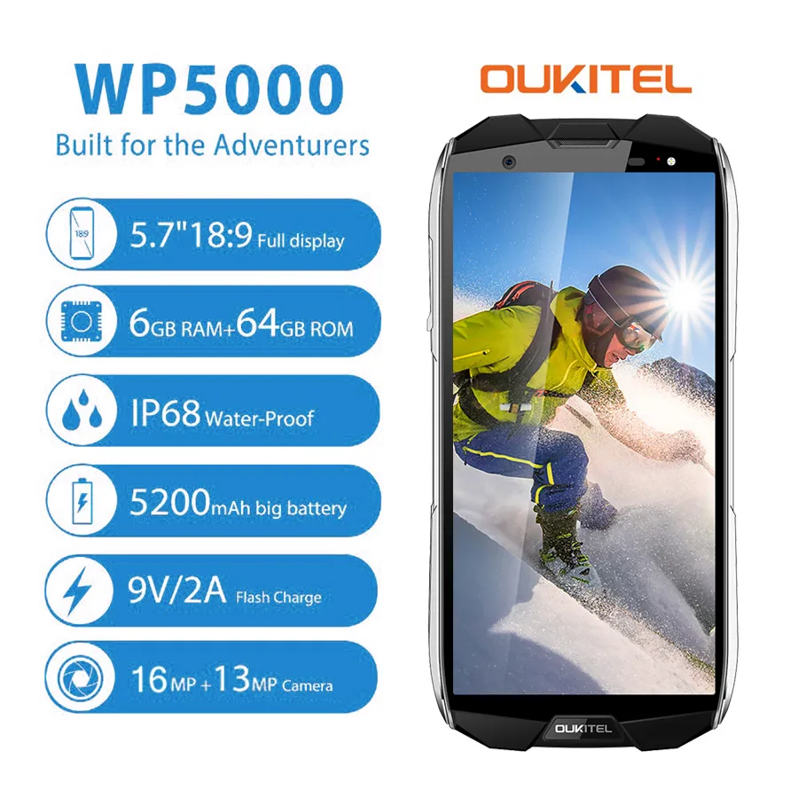 Водонепроницаемый смартфон OUKITEL WP5000 6+64 ГБ|Смартфоны| |