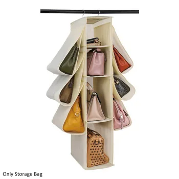 

10 Pockets Blankets Hanging Closet Storage Bag Towels Handbag Organizer Home Dustproof Purse Bedroom Non Woven Fabrics