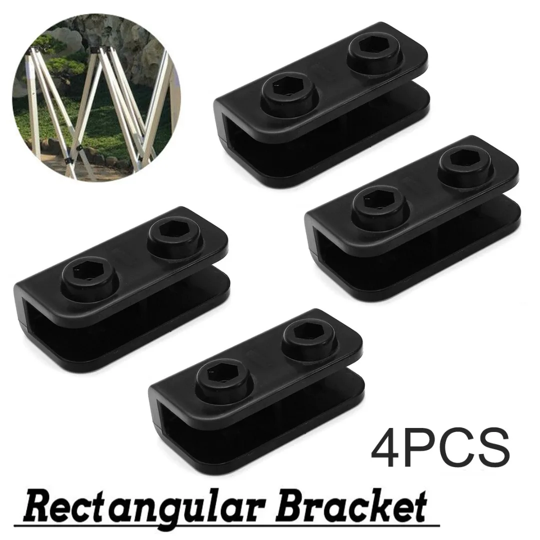 

Multifunction 4pcs ABS Black Camping Canopy Connector Rectangular Bracket Pop-up Gazebo Replacement Tent Spare Accessories