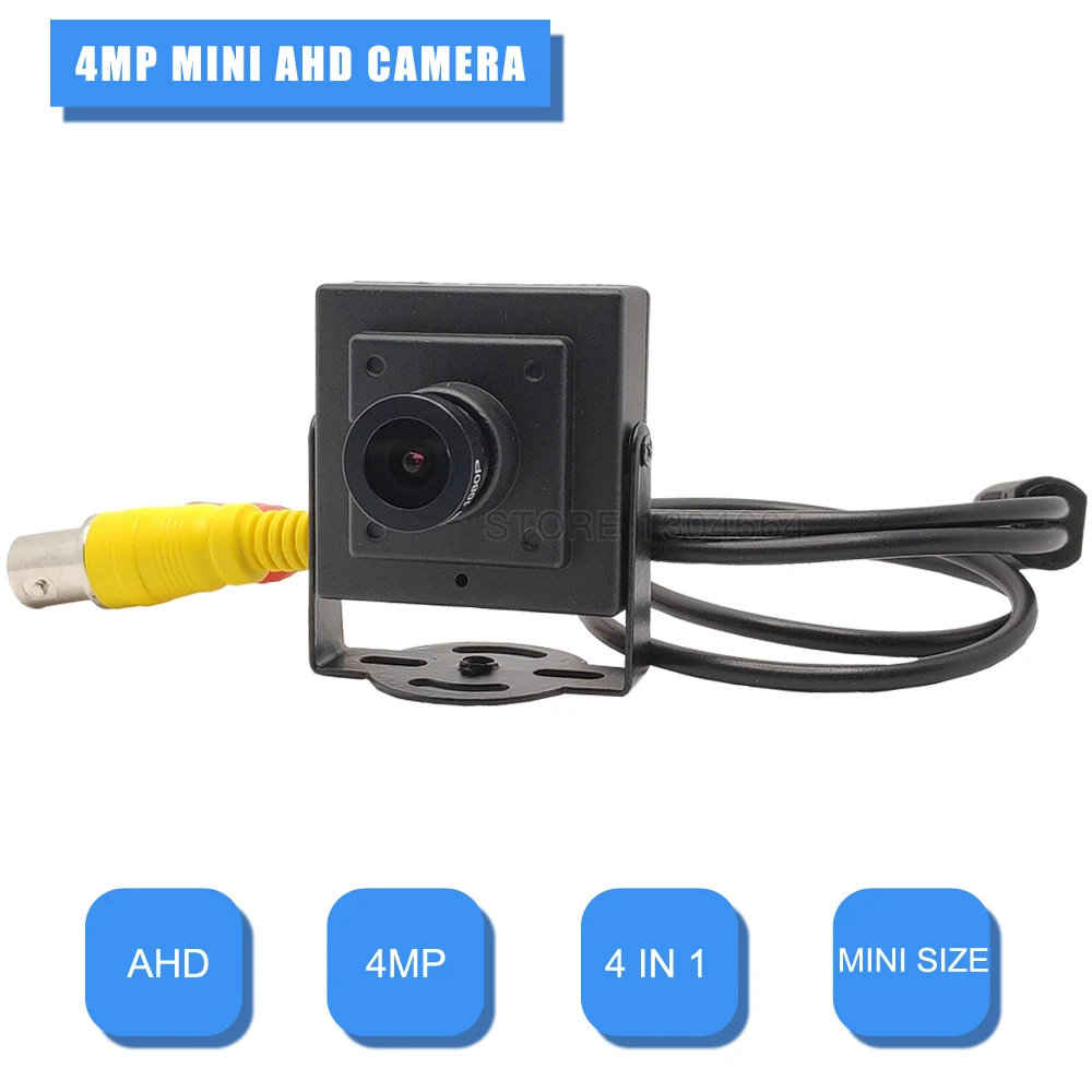 

HD 4MP MINI Camera AHD CCTV Camera AHD/TVI/CVI/CVBS 4 in 1 Security Camera OV4689 Sensor indoor Surveillance MINI AHD Camera