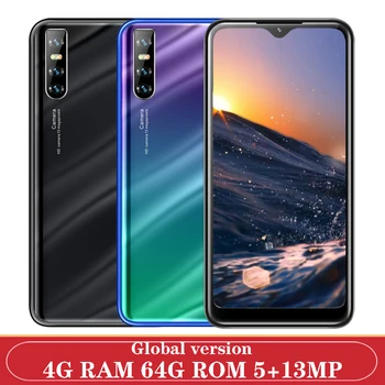 

M9 6.26" Water Drop Screen Smartphones 4GB RAM 64GB ROM Android Mobile Phones 13MP Face unlocked Celulares Global version Wifi