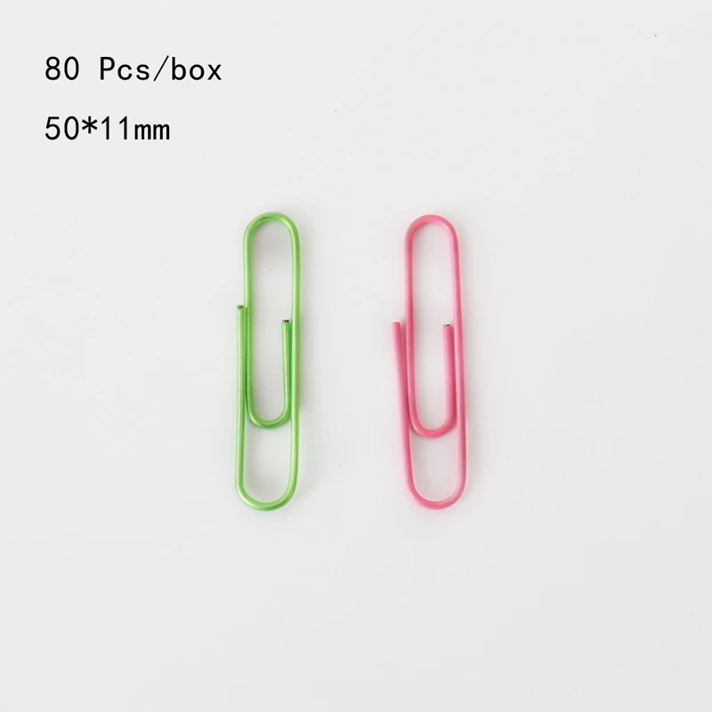 Paper Clips 80pcs/set for Notes Classified Student Stationery School Office Supplies