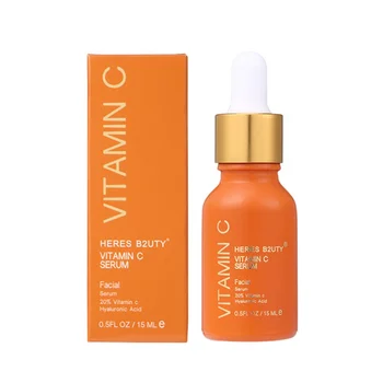 

100% Pure Vitamin C + Hyaluronic Acid Smoothing Face Serum Anti-wrinkle Vc Face Whitening Essential Oil