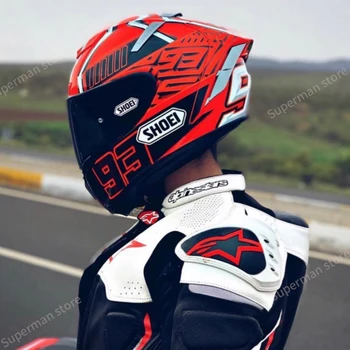 

Full Face Motorcycle helmet X14 93 marquez Helmet red ant anti-fog visor Riding Motocross Racing Motobike Helmet