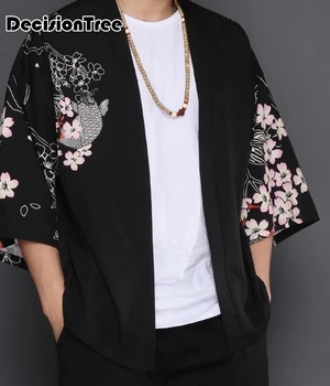 

2020 linen kimono jackets men jackets embroidery kimono chinese tops cardigan hanfu Dragon Embroidery Mens Kung Fu Coat