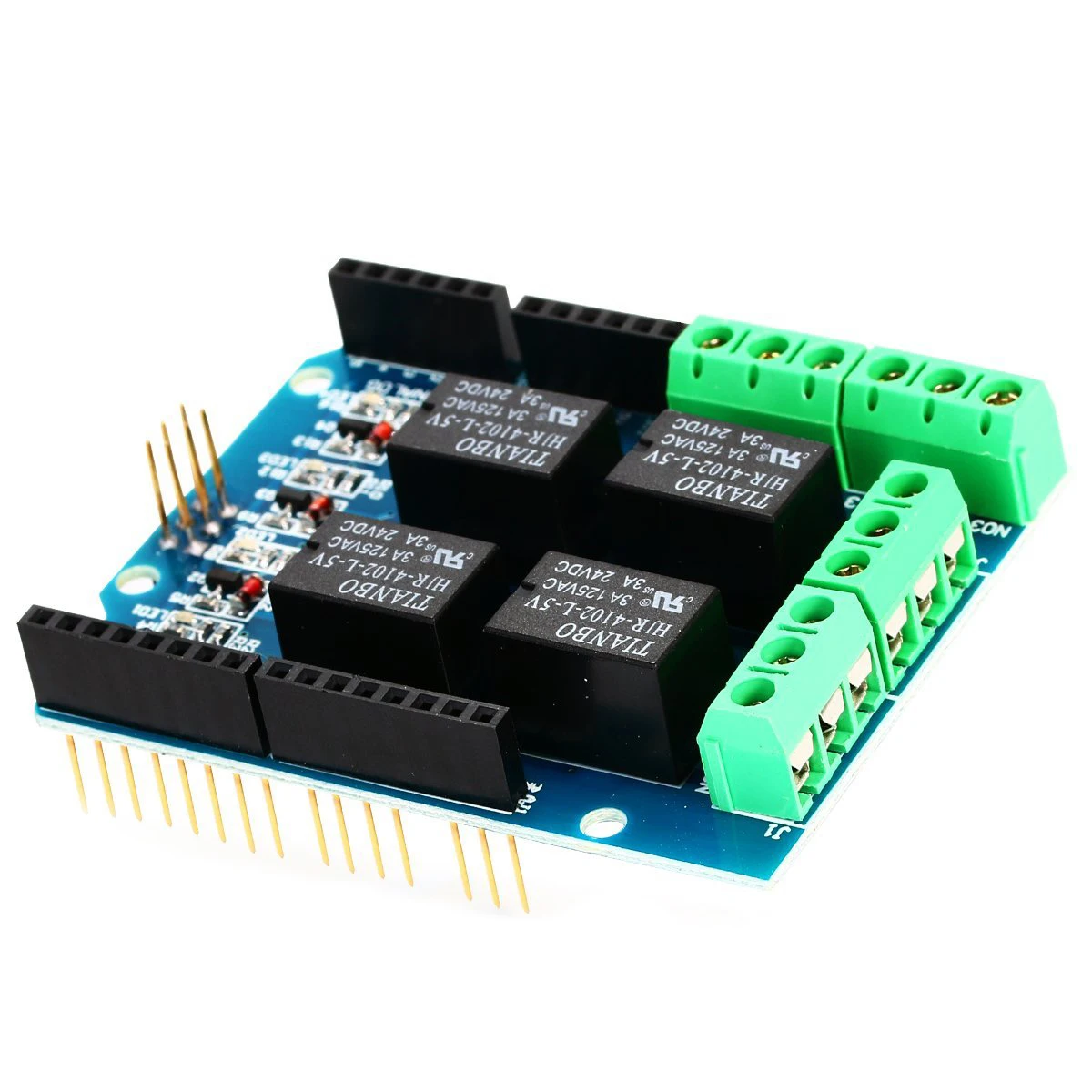 Четырехканальный релейный экран 5 В 4 канальный Релейный модуль для Arduino TE315|Реле| |