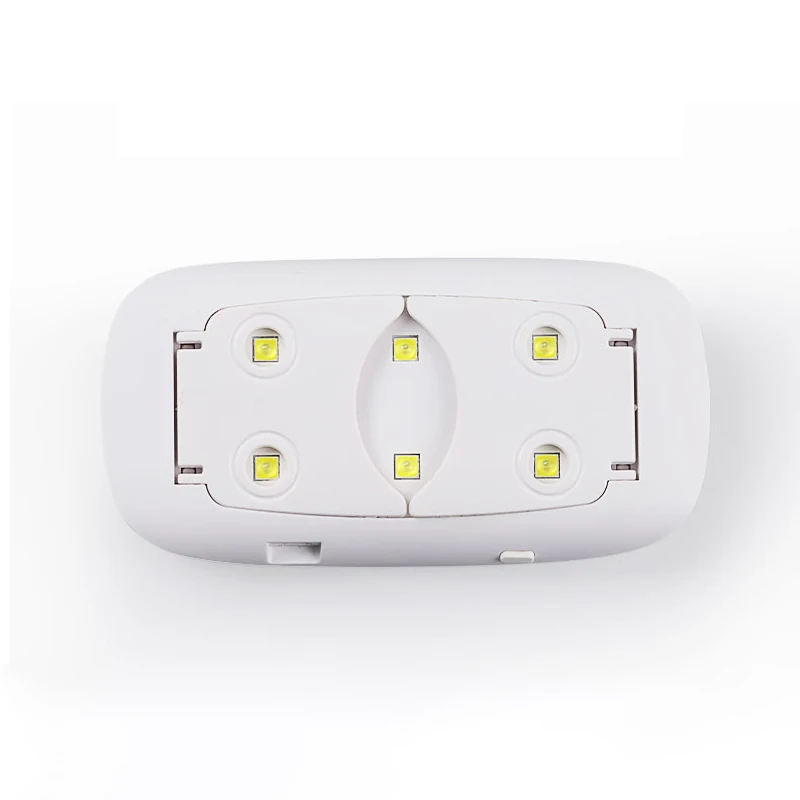 Mini LED 6W Nail Lamp Dryer Machine White 45/60s Timer Portable USB Cable UV Nail Curing Lamp for GEL Based Polishes Home Use