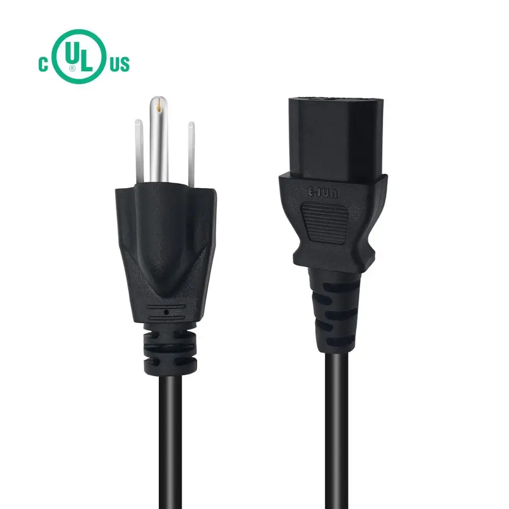 UL Listed 3 Prong 6FT AC Power Cord Compatible With Computer PC Monitor Plasma TV Printer Supply Cable |