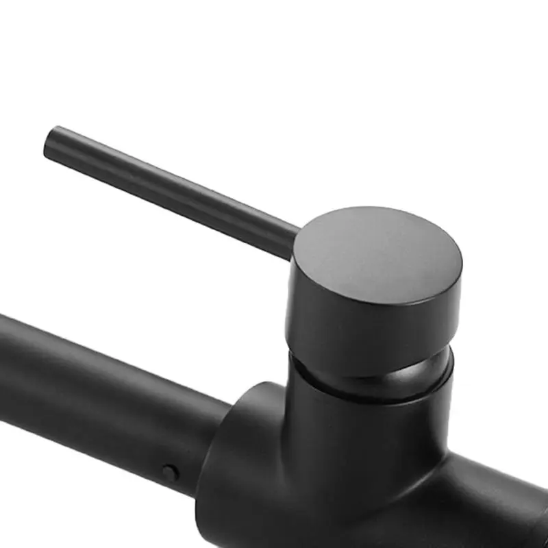 Copper Kitchen Faucet Sink Hot and Cold Rotatable Black Faucet Household Kitchen Sink Accessories