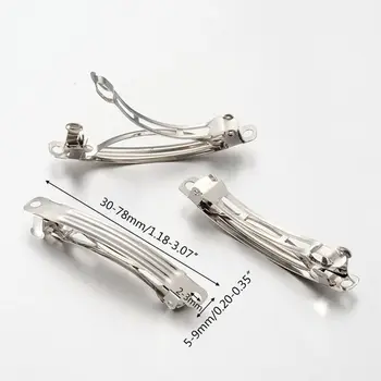 

100 Pcs Hair Clip Flat Top Single Prong Hairpins for Hair Styling DIY Accessory 448E