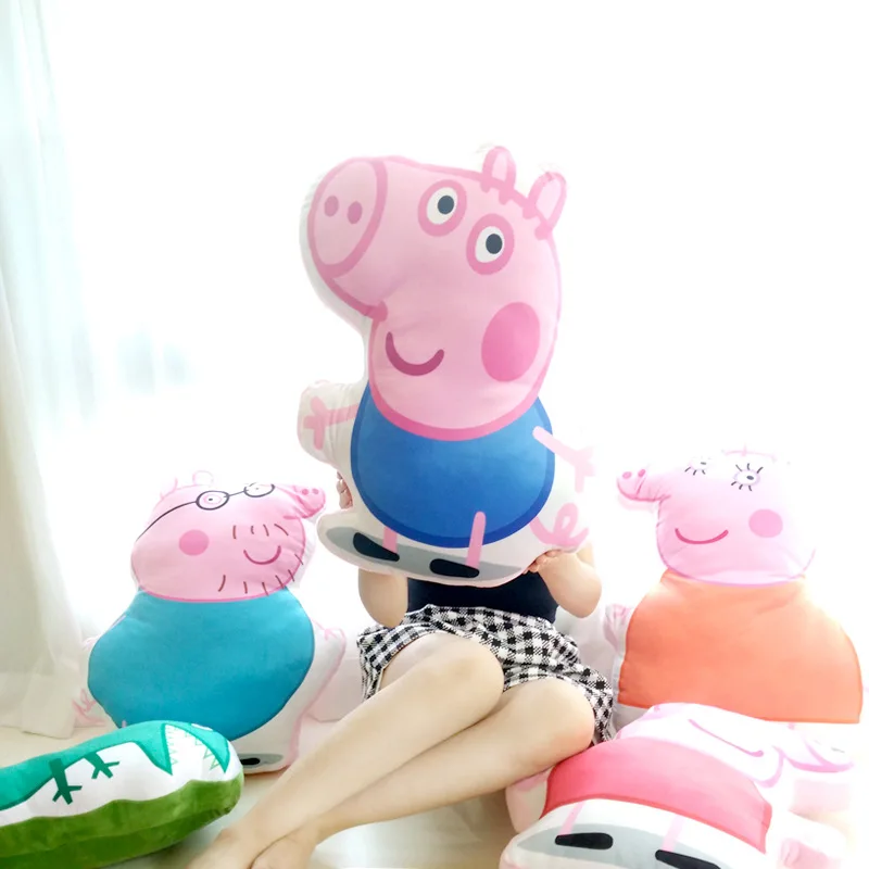 Мягкая подушка Peppa Pig, игрушки, детская домашняя подушка, декор для домашних животных, диван-валик, плюшевые игрушки, мягкие и милые игрушки Peppa Джордж для детей, подарки