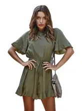 Jumpsuit for Women 2020 Polka Dot O-Neck Short Sleeve Playsuits Retro Backless Drawstring Slim Waist Beach Bodysuit CL163 Jumpsuit for Women 2020 Polka Dot O-Neck Short Sleeve Playsuits Retro Backless Drawstring Slim Waist Beach Bodysuit CL163