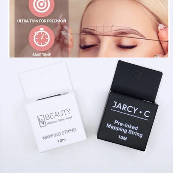 

10m Microblading MAPPING STRING Pre-Inked Eyebrow Marker thread Tattoo Brows Point Inked mapping string for tattoo mircoshading