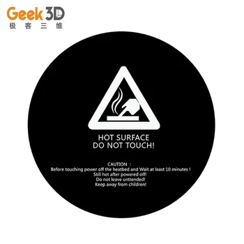 

3D Printer Heat Bed Sticker With 3M Tape 200mm/220mm*0.5mm Reusable Round Print Build Plate Tape For Kossel 3D Printer Parts