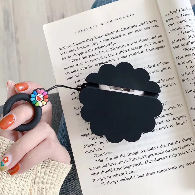 3D Takashi Murakami Kaikai Kiki цвета радуги с цветочным рисунком наушники чехол для Apple Airpods 1/2/3 силиконовые насадки для наушников для airpods pro