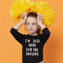 I'm Just Here/Модная Осенняя рубашка с длинными рукавами для мальчиков и девочек, повседневные с надписями топы, костюм Детская рубашка