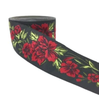 Buy HOT 3 Yards 5CM Vintage Ethnic Embroidery Lace Ribbon Lace Trim Clothes Bag Accessories Embroidered Fabric Custom Online - Image 6