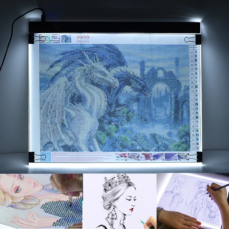 Elice A3 A4 A5 Tablet graficzny diamentowa tabliczka do rysowania/malowania USB Art Copy Pad pisanie szkicowanie Wacom Tracing podświetlana podkładka led 4 Elice A3 A4 A5 Tablet graficzny diamentowa tabliczka do rysowania/malowania USB Art Copy Pad pisanie szkicowanie Wacom Tracing podświetlana podkładka led 4
