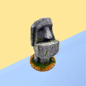

1pc Pen Holder Resin Easter Island Statues Unique Containers for School