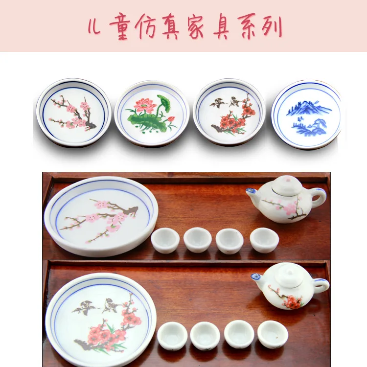 

Children Play House Ceramic Toy Creative Model Set Mini Boy Tea Set