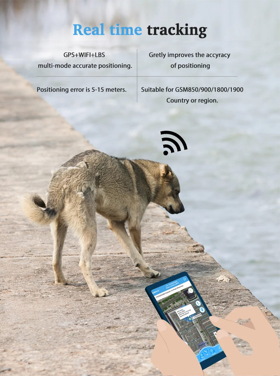 Hound gps Collor трекер для собак анти-потеря в реальном времени гео забор история трек локатор