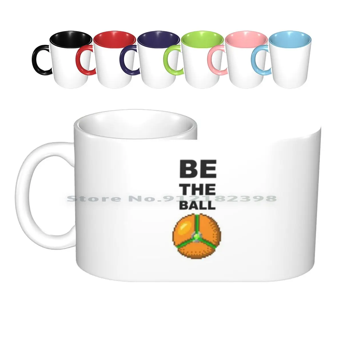 Morph Ball-Be The Ball Tazze In Ceramica Tazze Da Caffè Tazza Da Tè Al Latte Samus Aran Samus Metroid Pixel Morph Ball Smash Bros Ssb Space