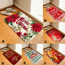 Коврик с рождественским дизайном Кухня двери Ванная комната напольный коврик, напольный ковер печати 40x60 см