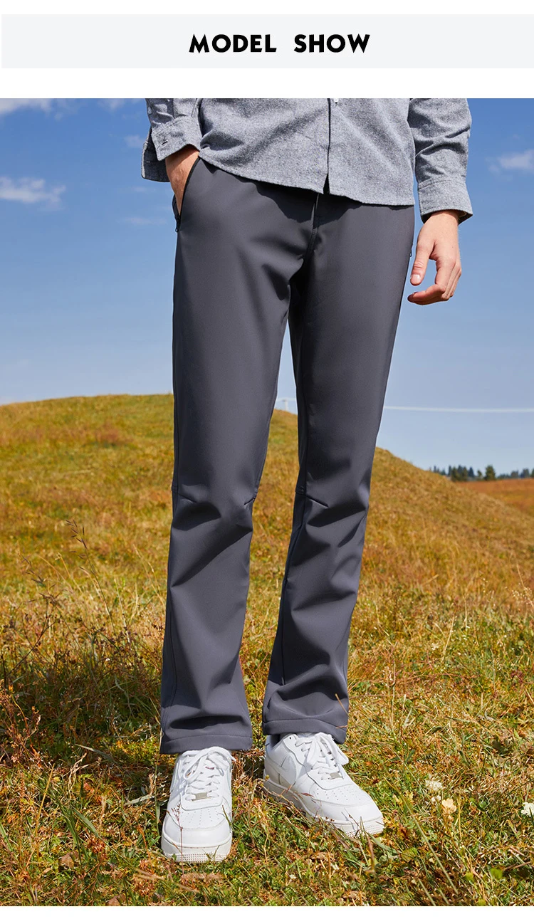 Пионерский лагерь мужские повседневные штаны повседневные Прямые толстые зимние черные серые однотонные брюки с карманами мужские AXX902373