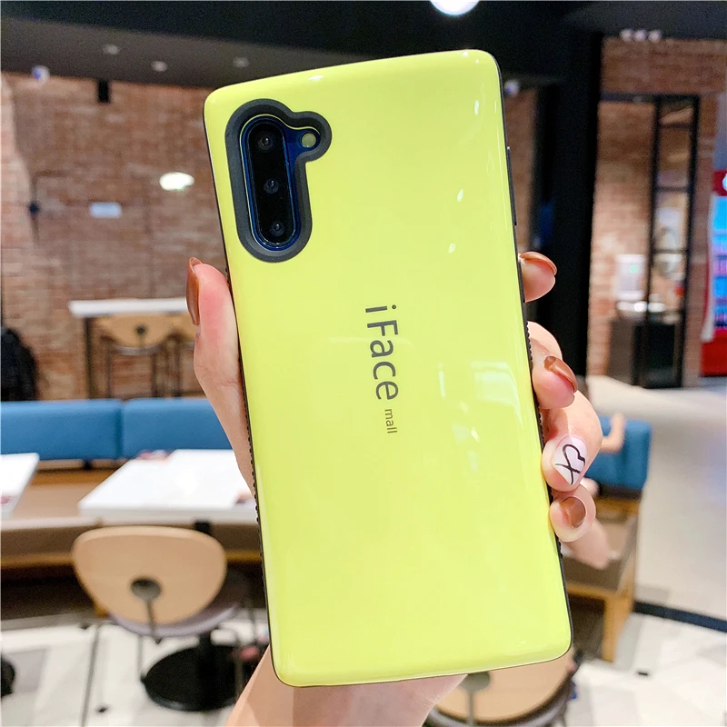 IFace Mall сверхпрочный чехол для телефона для samsung Note 10 10 Plus 9 8 ударопрочный задний Чехол Жесткий Чехол Galaxy S10 S10 5G Мобильный корпус - Цвет: Yellow