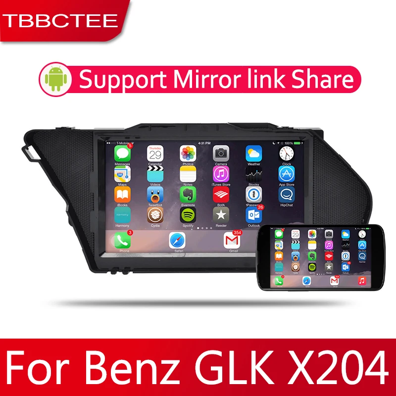 Discount Car Android System 1080P IPS LCD Screen For Mercedes Benz GLK X204 2014~2016 Car Radio Player GPS Navigation BT WiFi AUX 4