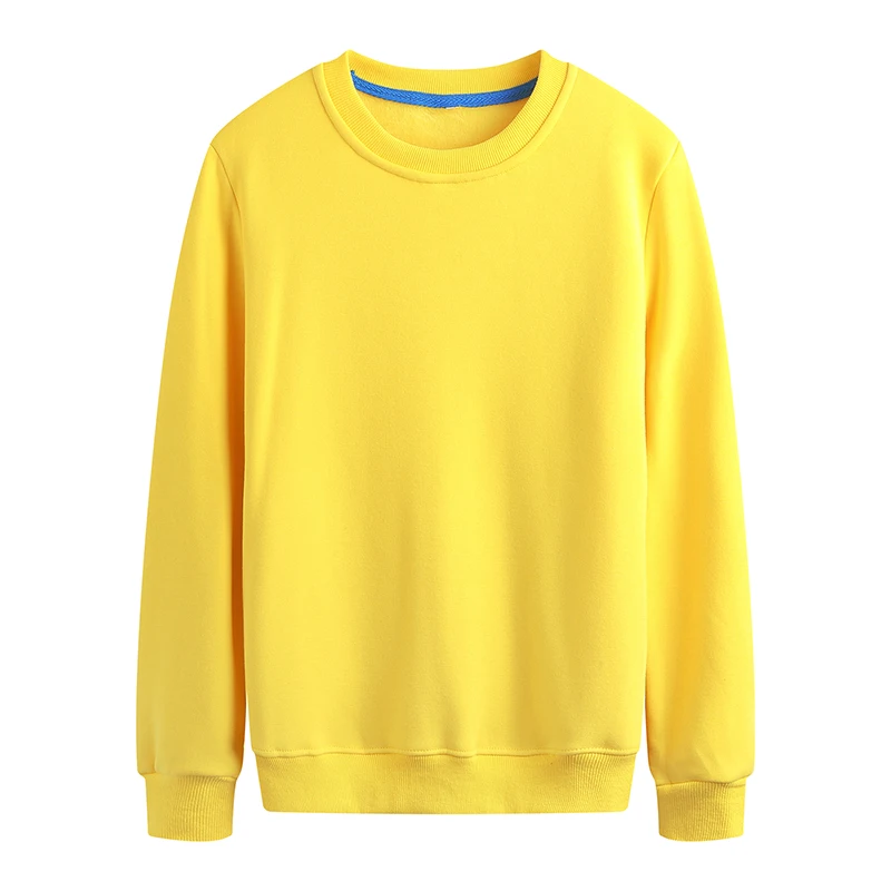 yellow YOTEE трендовый худи свитшоты осень зима круглый вырез на заказ длинный рукав женская и мужская Спортивная рубашка - Цвет: yellow