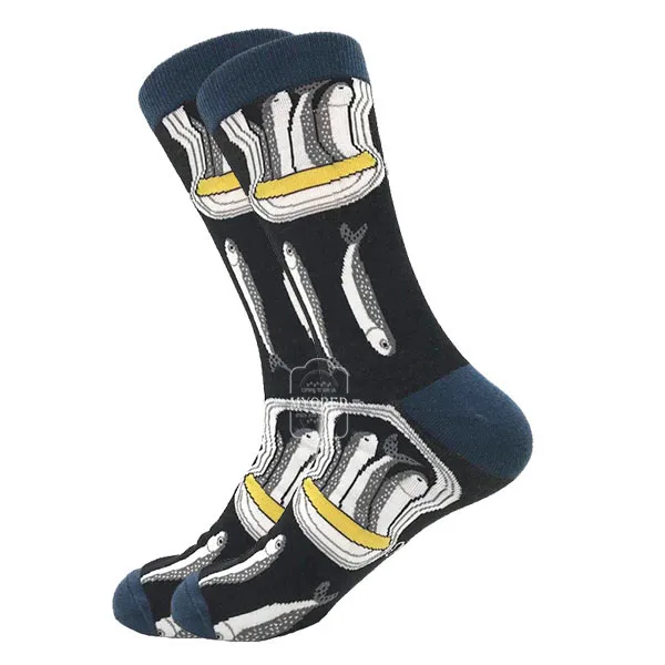 MYORED, мужские цветные удобные носки для катания на роликах и скейтборде, повседневные забавные Свадебные носки, носки с геометрическим рисунком акулы - Цвет: 1657C