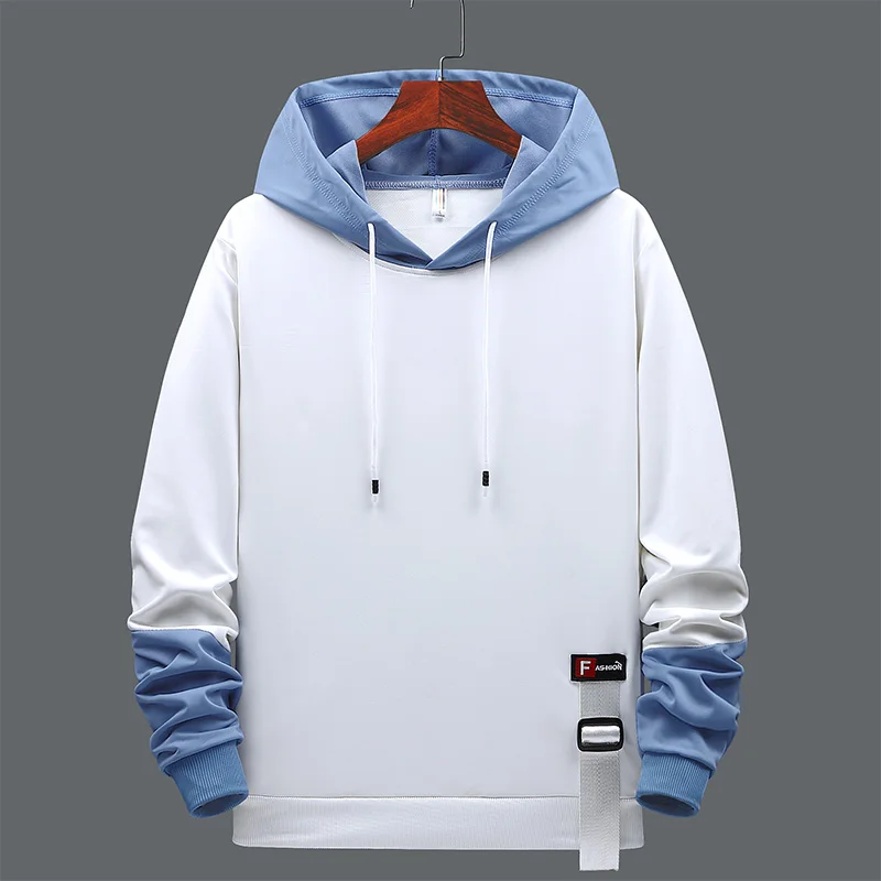 Sudadera con capucha para hombre, ropa deportiva informal para primavera y verano, Jersey holgado con cuello en V para estudiantes, Adolescentes