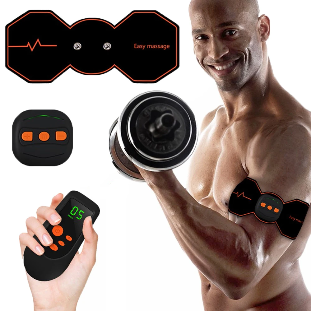

Muscle Stimulator Trainer Neck Arm Exerciser Portable Body Building Machine Weight Loss Trainer Fat Burning Vibration Massager