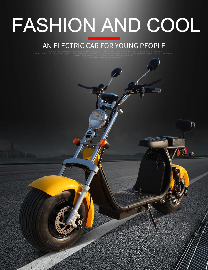 2019 wide tire two wheels with coc and EEC good quality cheap price  citycoco