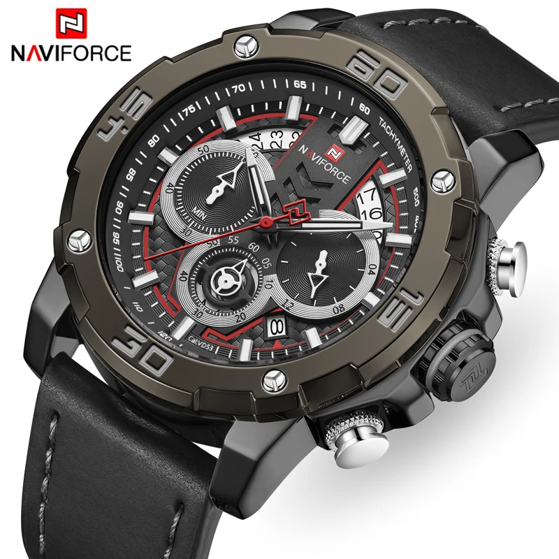 Часы наручные NAVIFORCE Мужские Аналоговые брендовые модные роскошные спортивные