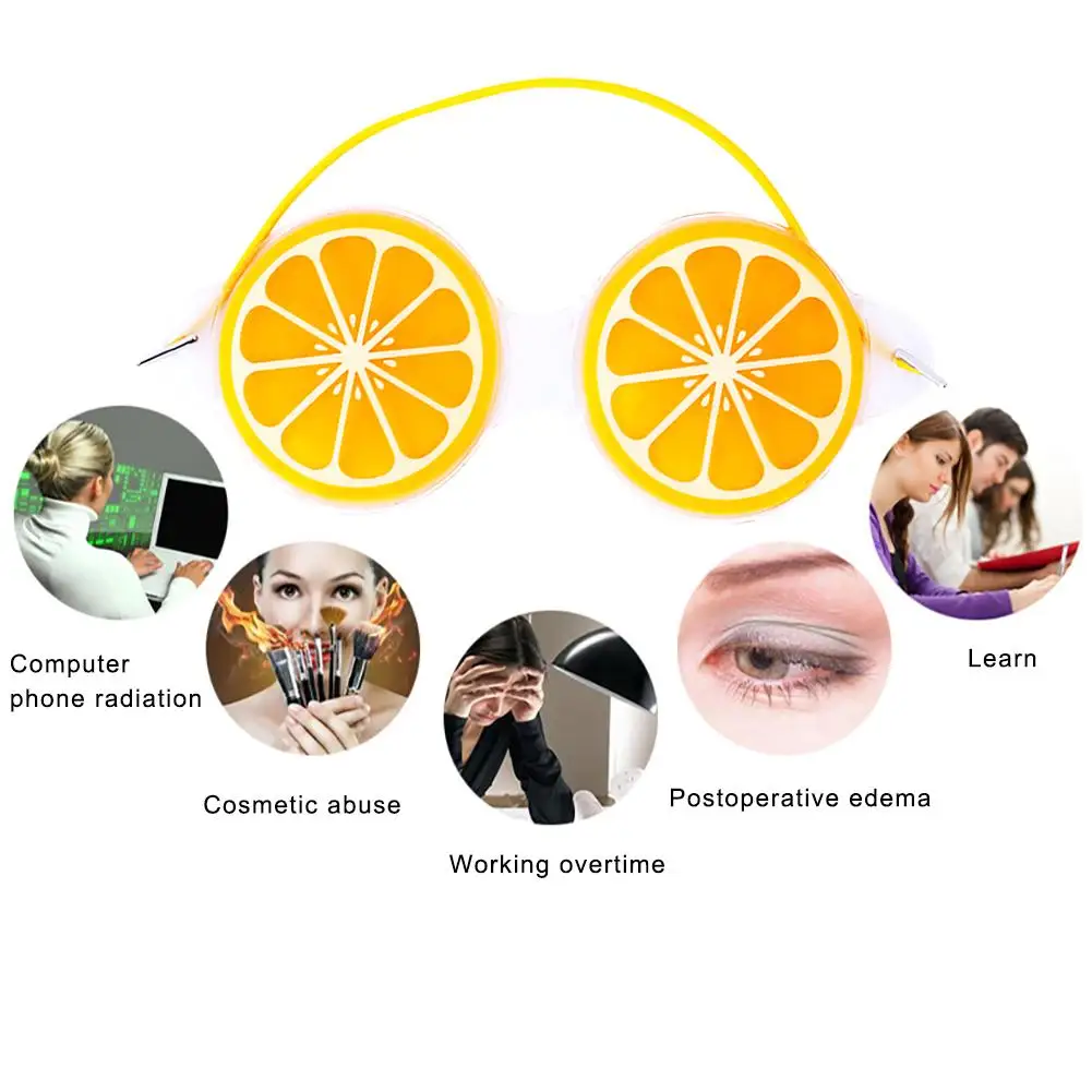 Гелиевая маска для глаз фрукт лимон арбуз форма клубники многоразовая охлаждающая маска для глаз патч для сухой глаз аллергия на усталость облегчение боли