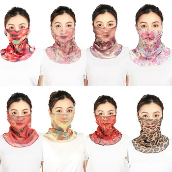 

Sun Protection Silk Small Bib Small Silk Scarf Neck Cover Sunscreen Mask Scarf Lazy Collar