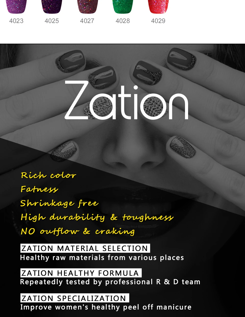 Гель zation лак для ногтей для УФ-и светодиодной лампы Semi Vernis Перманентный Гель-лак Топ 5 мл неоновый лак для ногтей Полупостоянный верхний слой