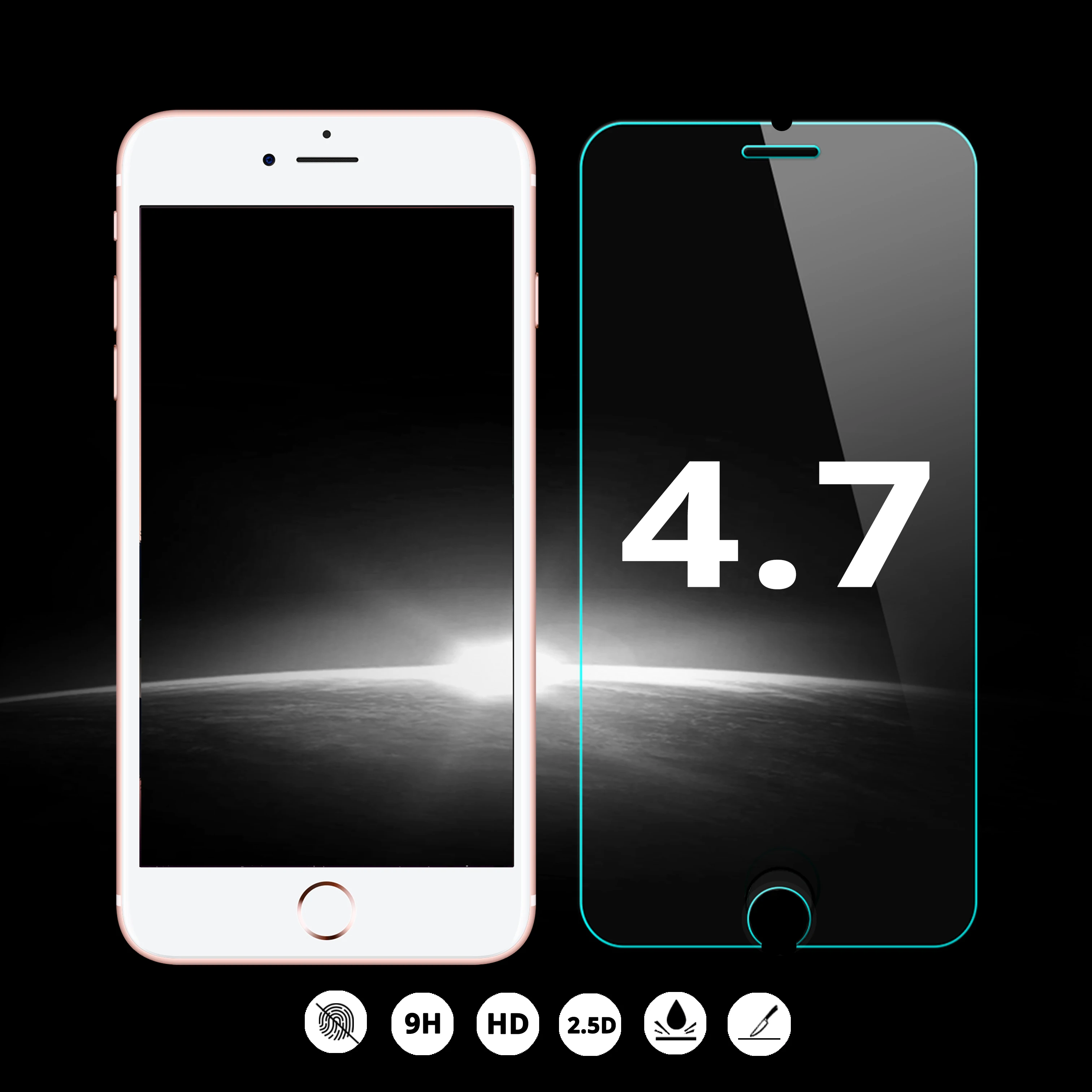 100 шт/партия 2.5D 9H закаленное стекло для iPhone 5 5S SE протектор экрана для iPhone 6 7G 8G Стекло протектор