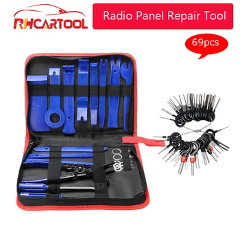 

69pcs OBD2 Diagnostic for Toyota Car Removal Tool Audio Maintenance Kit Panel Clip Hand Tool Trim Repair Panel Remover Pry Bar