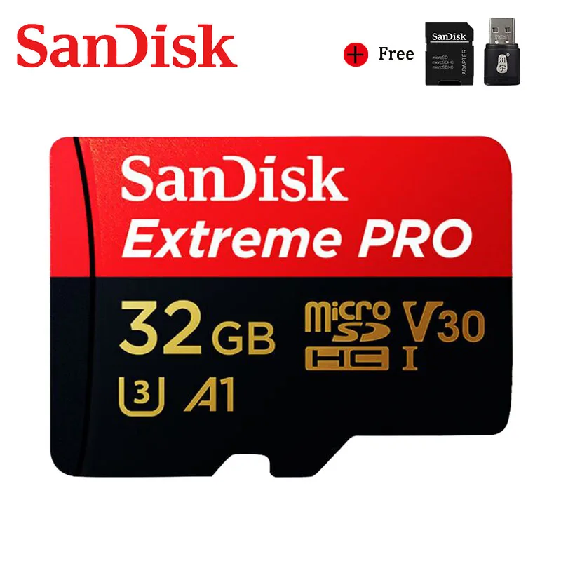 SanDisk Extreme Pro Micro SD карта 128 Гб 64 ГБ 32 ГБ 256 Гб 400 Гб U3 V30 4K карта памяти флэш-карта Microsd SD/TF карта для телефона - Емкость: 32GB